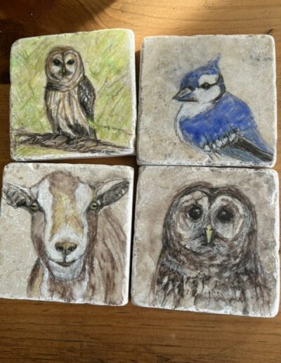 Animal Portraits on Tiles