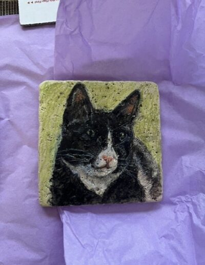Cat Portrait on Tile